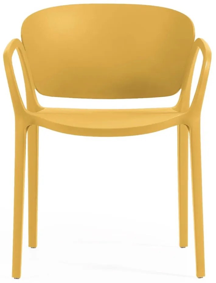 Sárga műanyag kerti szék Ania – Kave Home