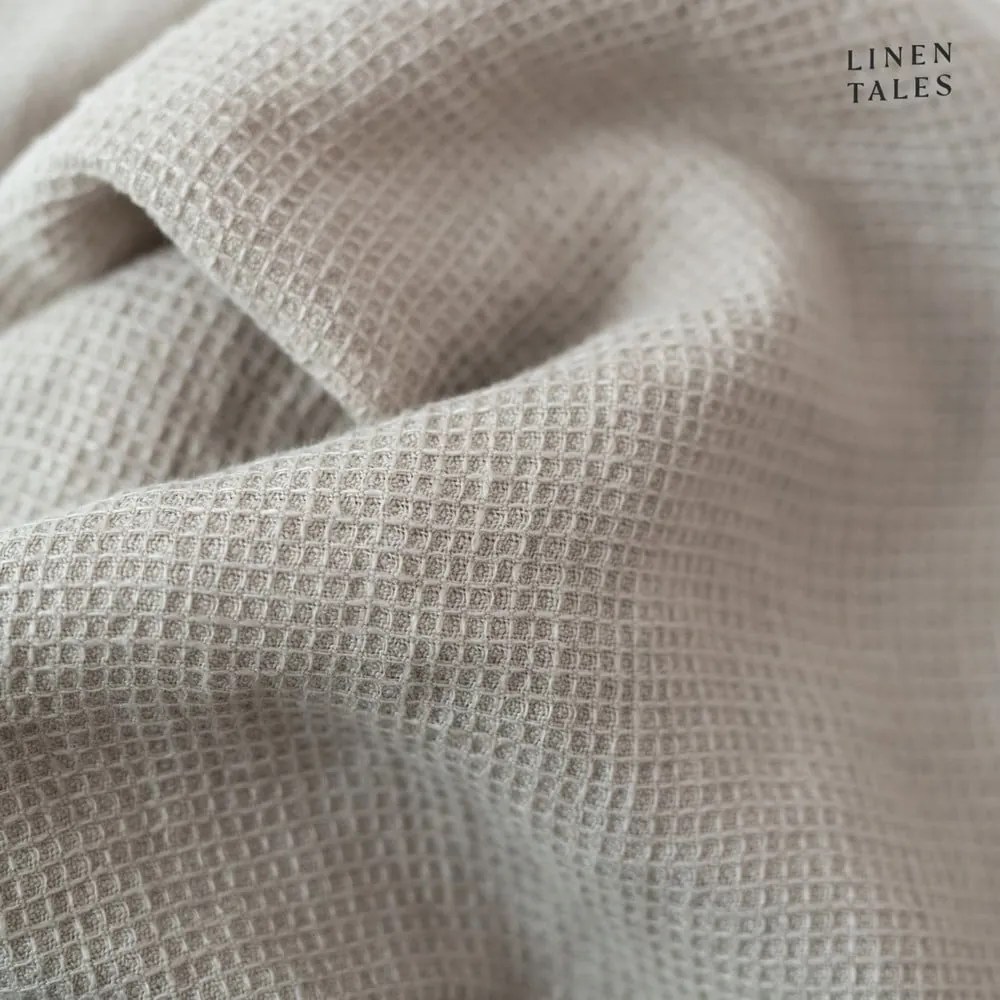 Natúr színű len darázs fürdőlepedő 100x140 cm Natural Fine Waffle – Linen Tales