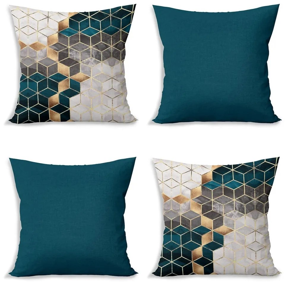 Párnahuzat készlet 4 db-os 43x43 cm Optic - Minimalist Cushion Covers