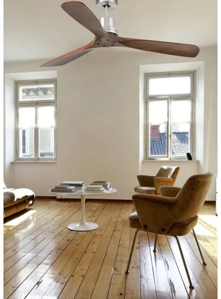 FARO 33516DC - Mennyezeti ventilátor LANTAU fekete/barna á. 132 cm + távirányító