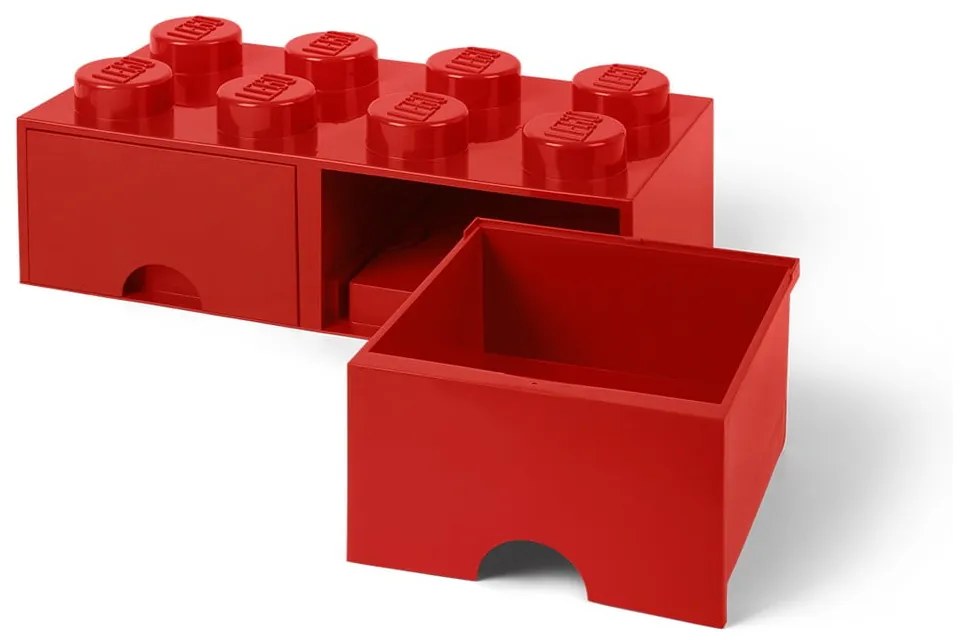 Piros 2 fiókos tárolódoboz - LEGO®