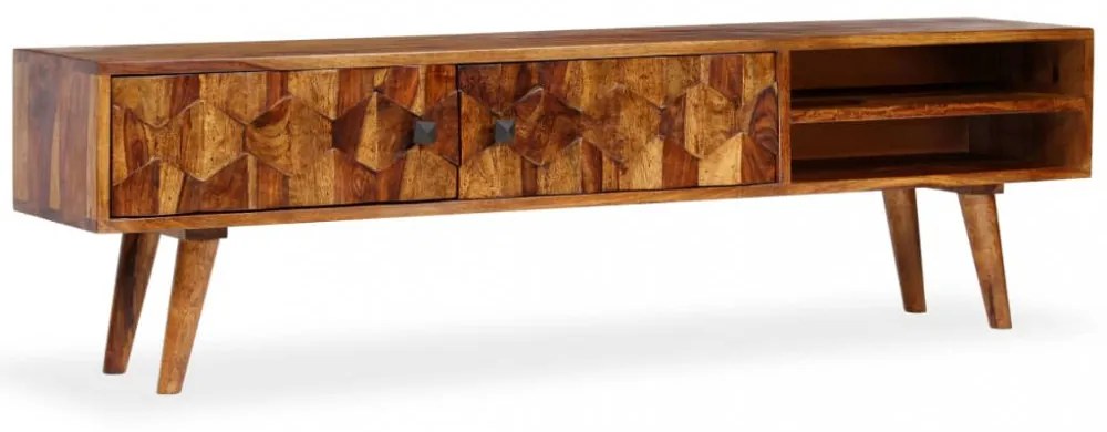 tömör akácfából TV-szekrény 140 x 30 x 40 cm