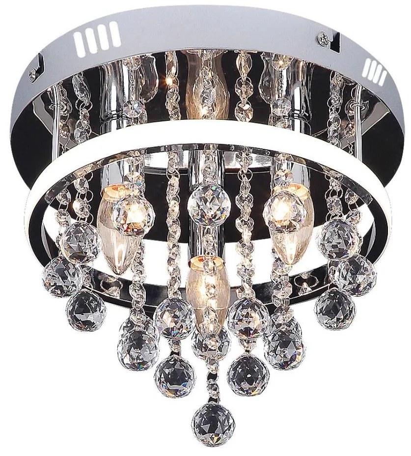 Rabalux 2236 - Felületre szerelhető kristálycsillár PALLAS LED/20W/230V + 3xE14/40W 2236
