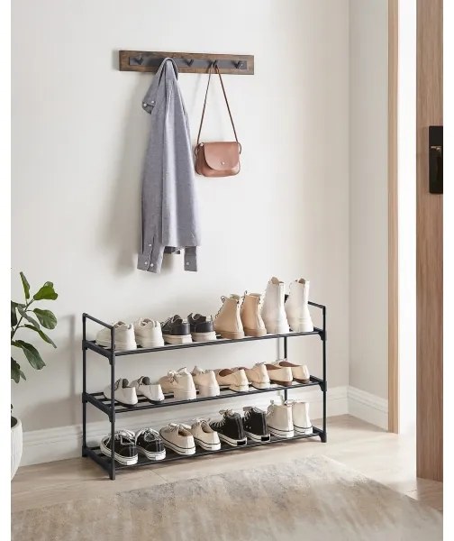 ALVORO cipőtároló fekete