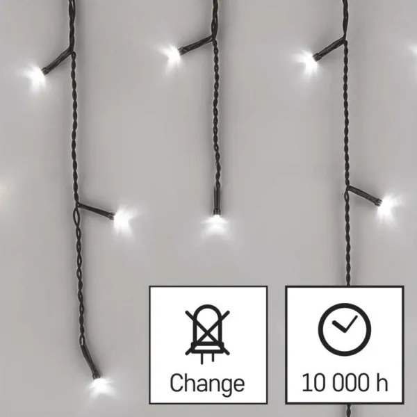 LED Karácsonyi kültéri lánc 600xLED/8 mód 15m IP44 hideg fehér