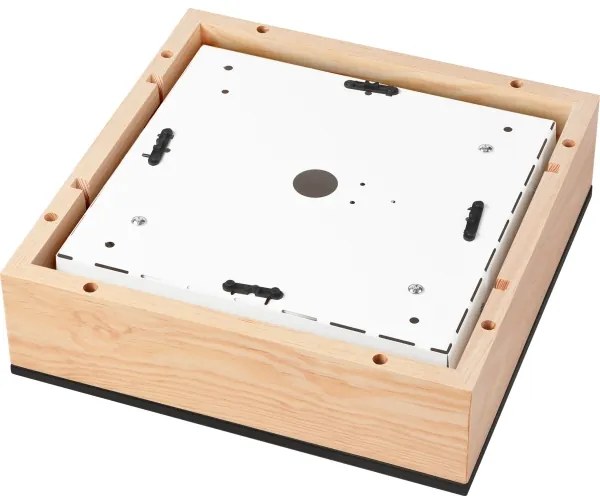 Mennyezeti lámpa NATURAL SQUARE 2xE27/15W/230V 31x31 cm fenyő/fekete