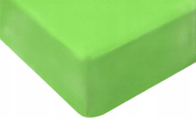 Gumis jersey lepedő 200x220 zöld