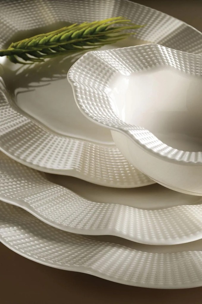 26 részes porcelán étkészlet krém