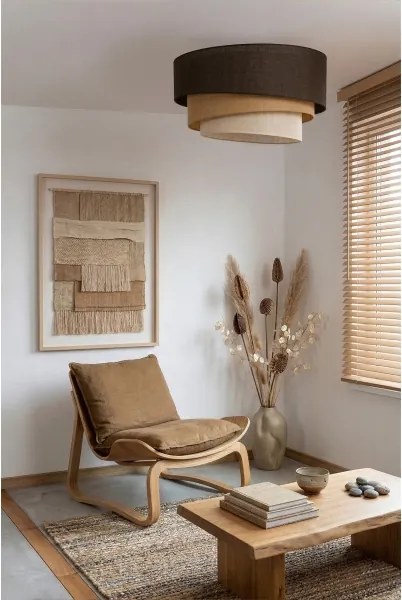 Brilagi - Mennyezeti lámpatest TRIO 3xE27/60W/230V Ø 60 cm barna/bézs/fehér