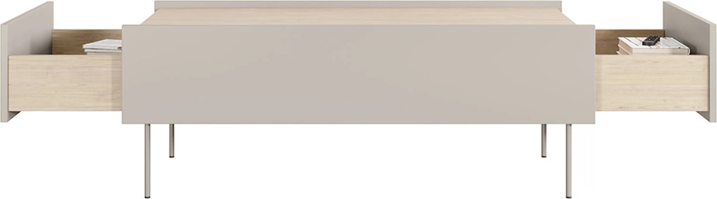 Desin dohányzóasztal 120 cm fiókokkal - kasmír / nagano tölgy