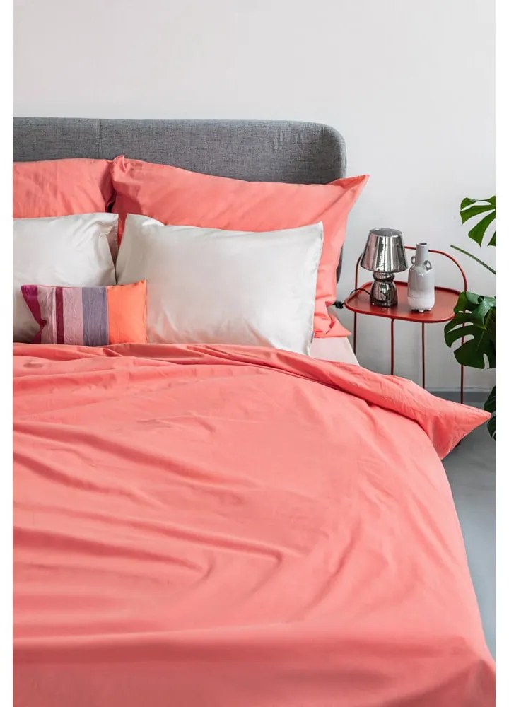 Korall rózsaszín kétszemélyes pamut ágynemű, 200 x 220 cm - Bonami Selection
