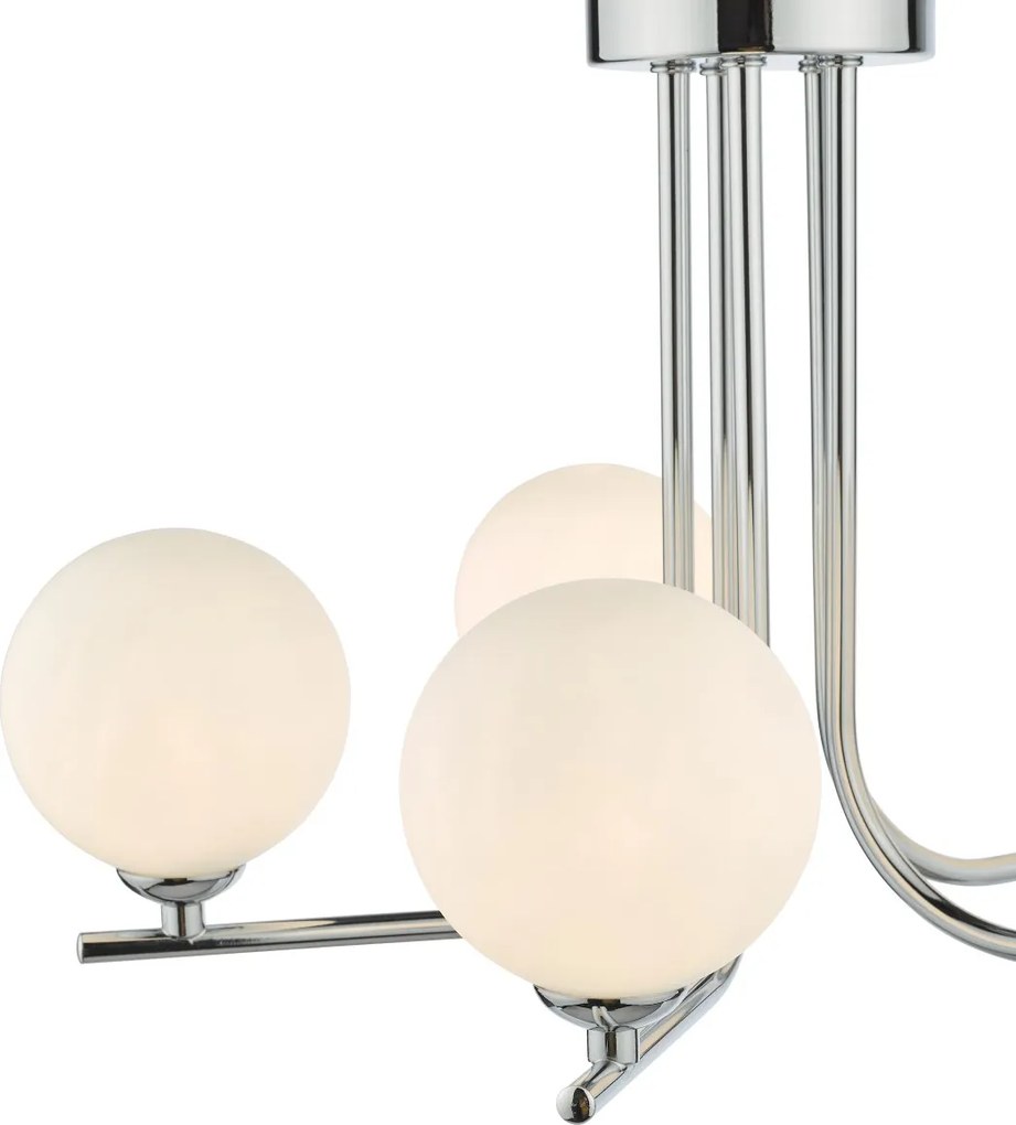 Dar Lighting modern mennyezeti lámpa cradle fehér csiszolt króm darcra5450-02