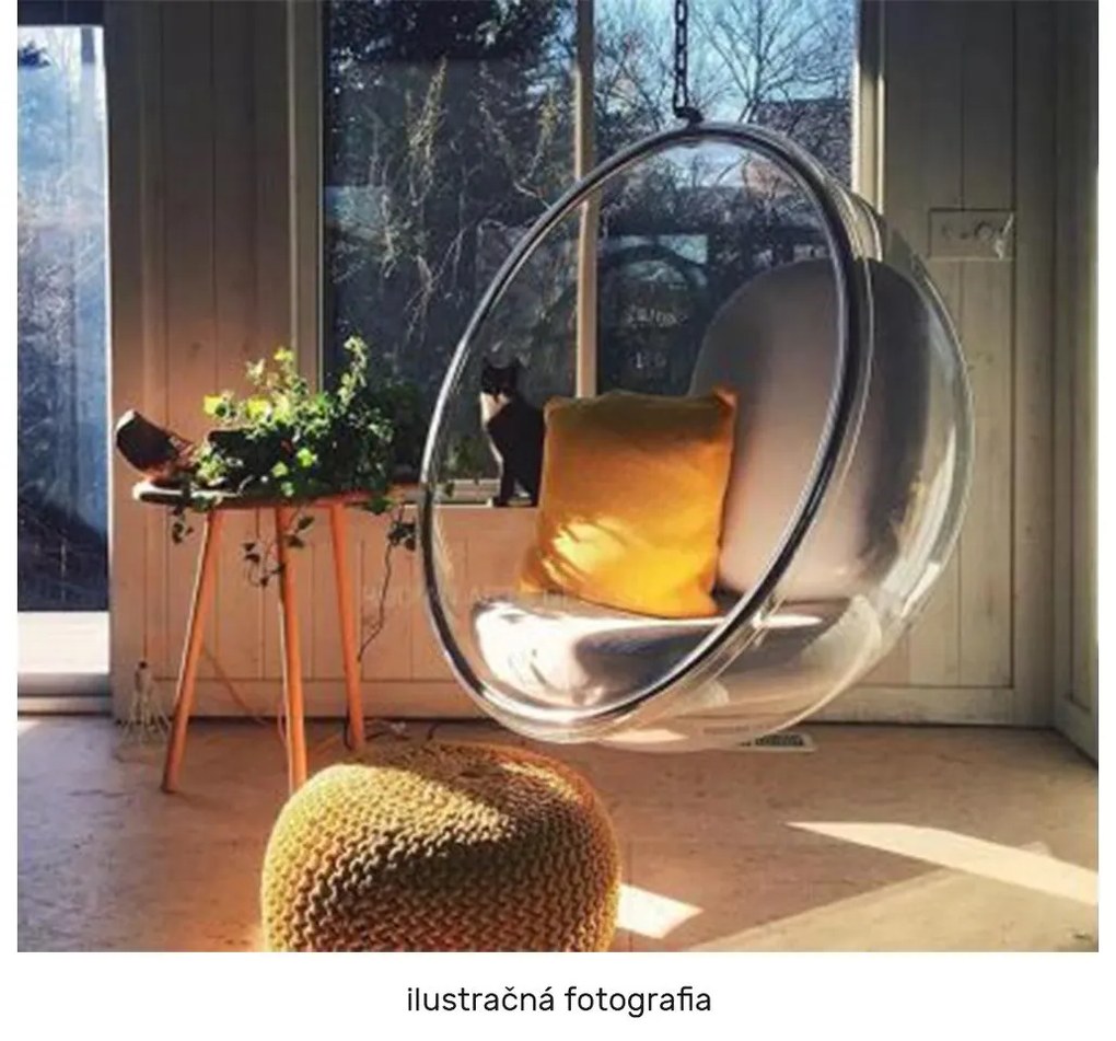 Függesztett hintafotel Belgica 1 (transzparens + arany + fehér) . 1116275