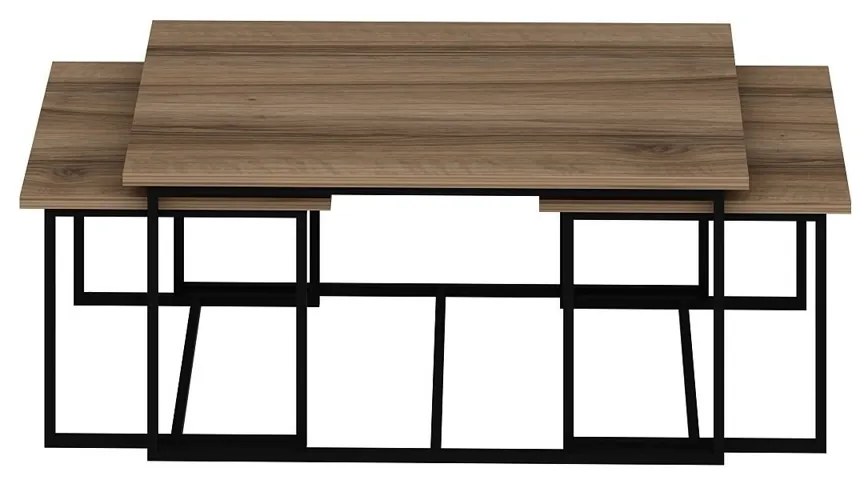 Levada Walnut kisasztal szett, 3 db