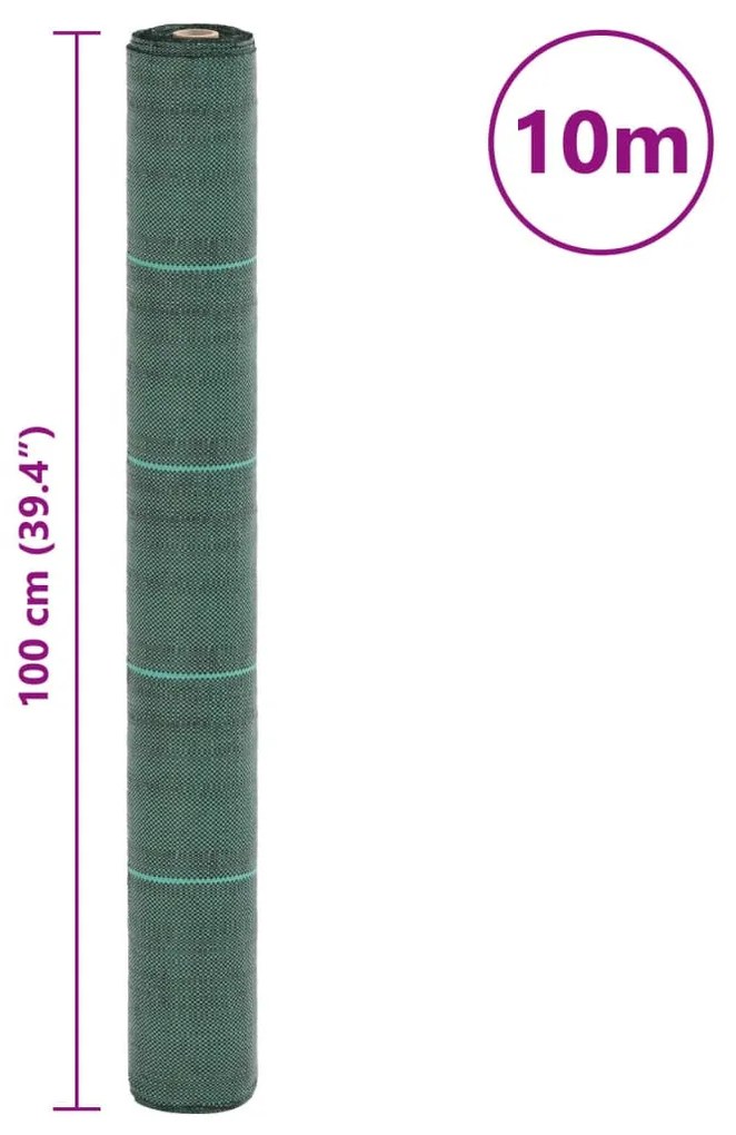 zöld PP talajtakaró membrán 1x10 m