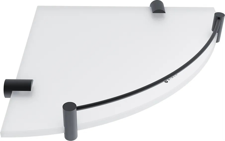 Nimco Bormo fekete sarok fürdőszobai polc, üveg, matt Brc 11091RBX-90