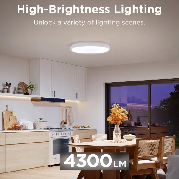 Govee - LED RGBIC Dimmelhető mennyezeti lámpa LED/49W/230V 2700-6500K Wi-Fi