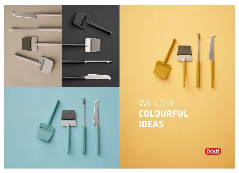 Rozsdamentes acél sajtvágó kés készlet 3 db-os Emma – Rosti