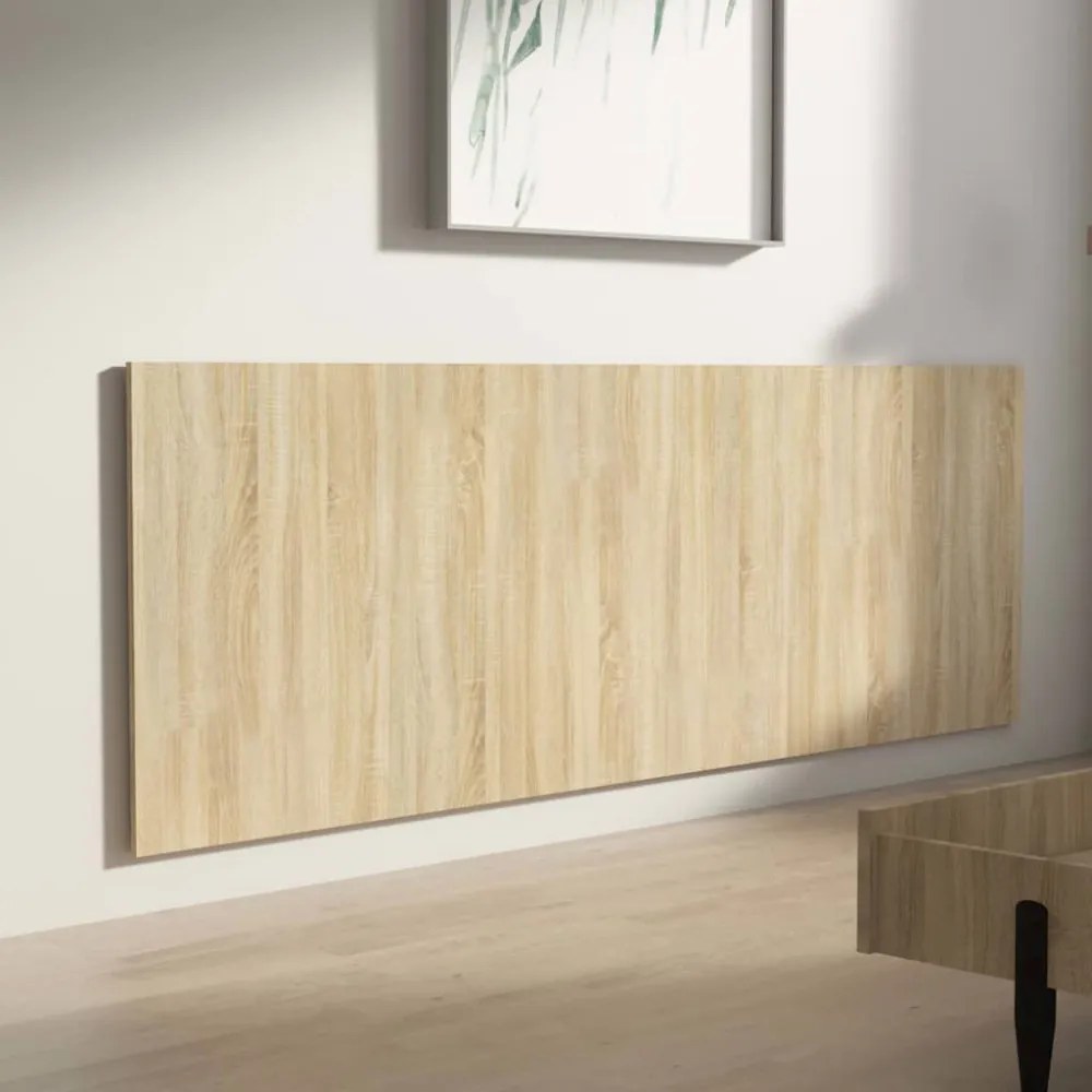 sonoma tölgy színű szerelt fali fejtámla 240 x 1,5 x 80 cm