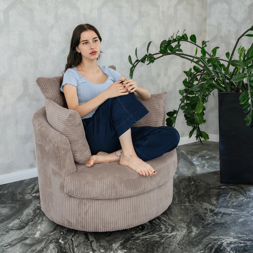 Relaxációs forgófotel, szürkésbarna, SALTER