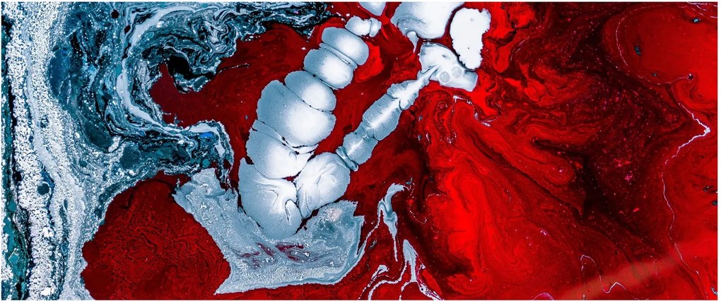 Absztrakt foltok képe (120x50 cm)