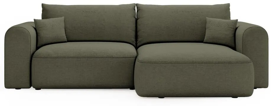 Sarokkanapé Sorento (sötétzöld + fekete). Akció -15%. 1099444