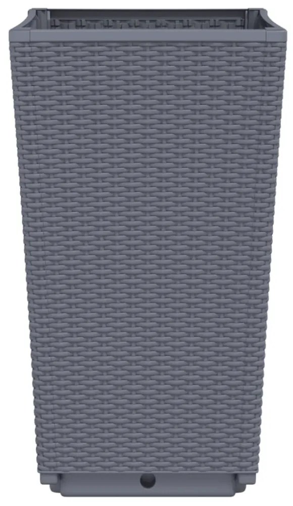 4 db kékszürke polipropilén kerti ültetőláda 32,5 x 32,5 x 57 cm