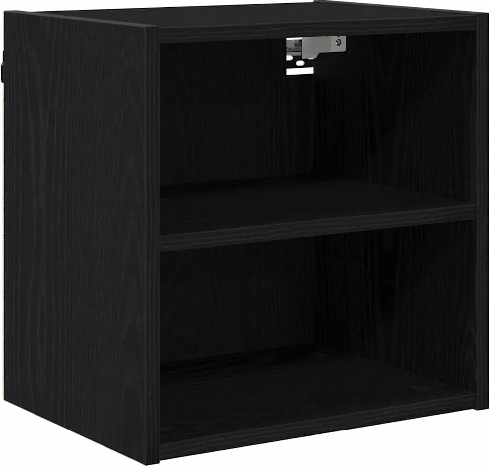 vidaXL Függő szekrény tárolóval Fekete tölgy 40 x 29,5 x 40 cm Faanyag