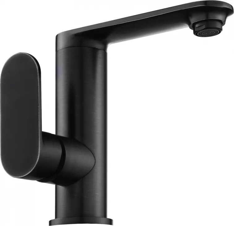 Mexen Milo mosdócsap oldalmarkolattal, fekete - 71305-70