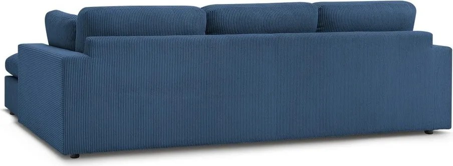 Kék kordbársony sarokkanapé Belair – Bobochic Paris