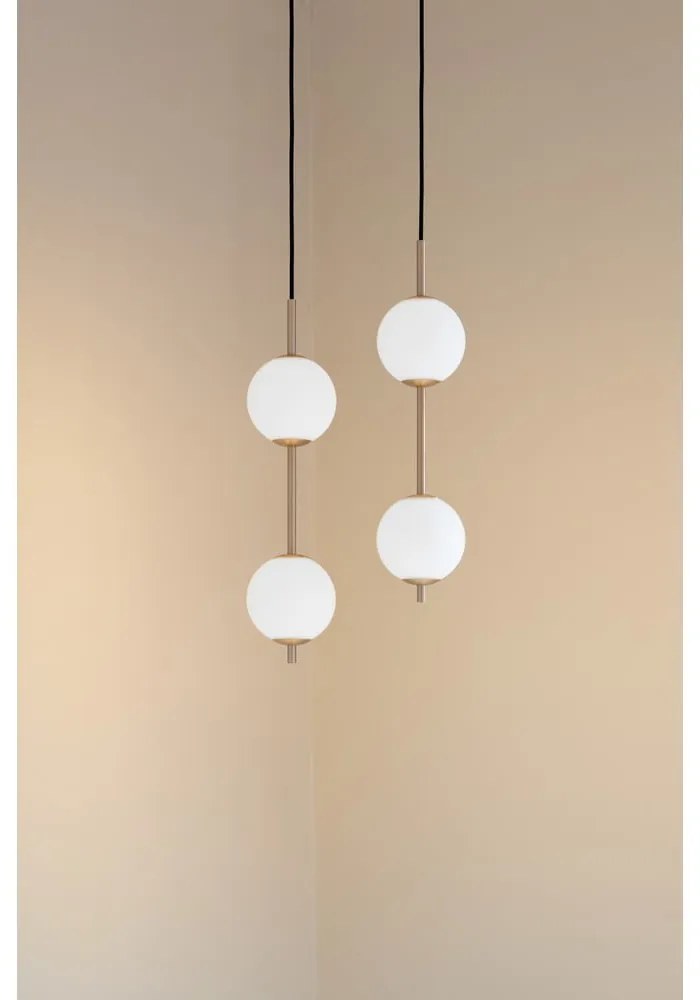 Sárgaréz színű fém LED függőlámpa üveg búrával ø 12 cm Audrey – UMAGE