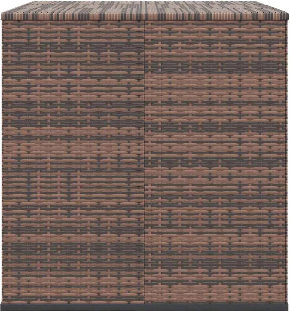 Barna Polyrattan Kerti Párnatartó Doboz 145 X 100 X 103 Cm