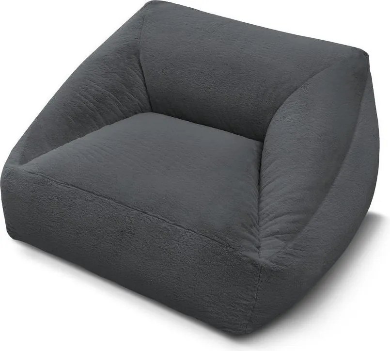 Sötétszürke műszőrme babzsákfotel Lilibet – Bobochic Paris