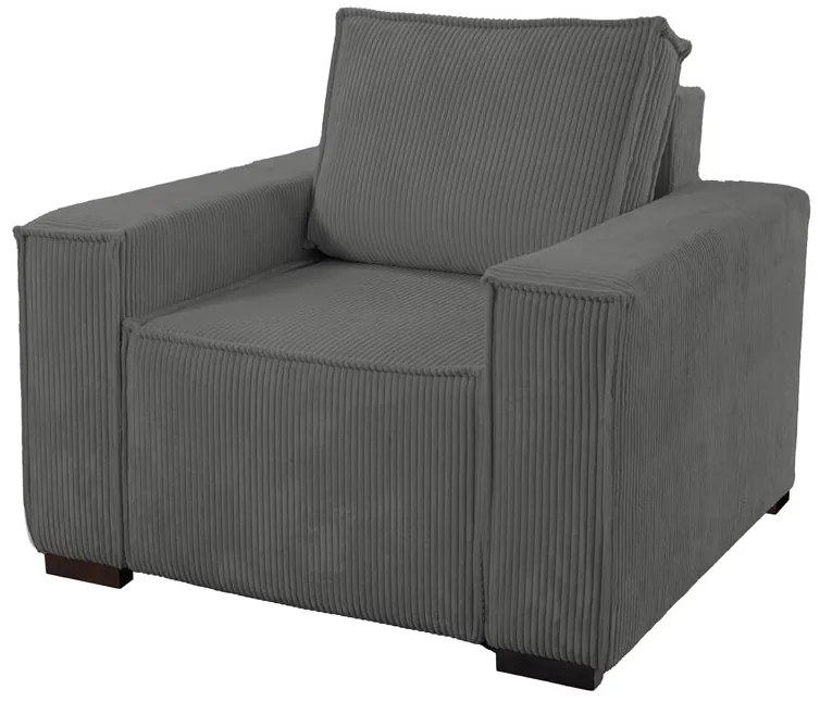 Fotel és ottomán SMART SET, sötétszürke