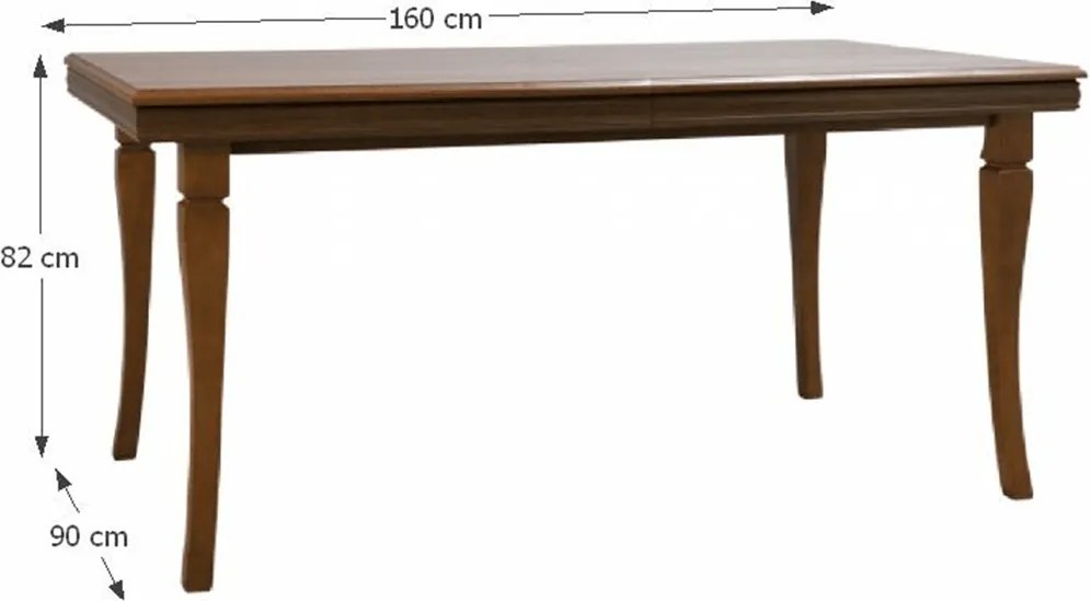 Étkezőasztal, széthúzható, samoa king, 160-203x90x82 cm, KORA
