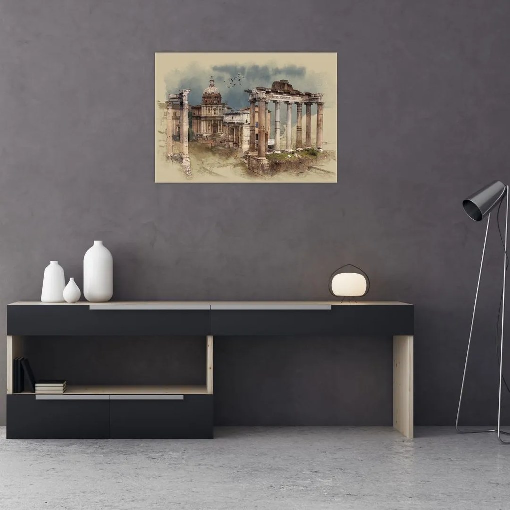 Kép - Forum Romanum, Róma, Olaszország (70x50 cm)