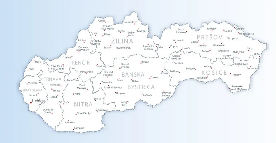 Obraz na korku mapa Slovenska