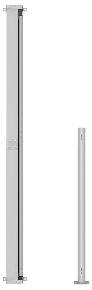 piros behúzható oldalsó terasznapellenző 220 x 500 cm