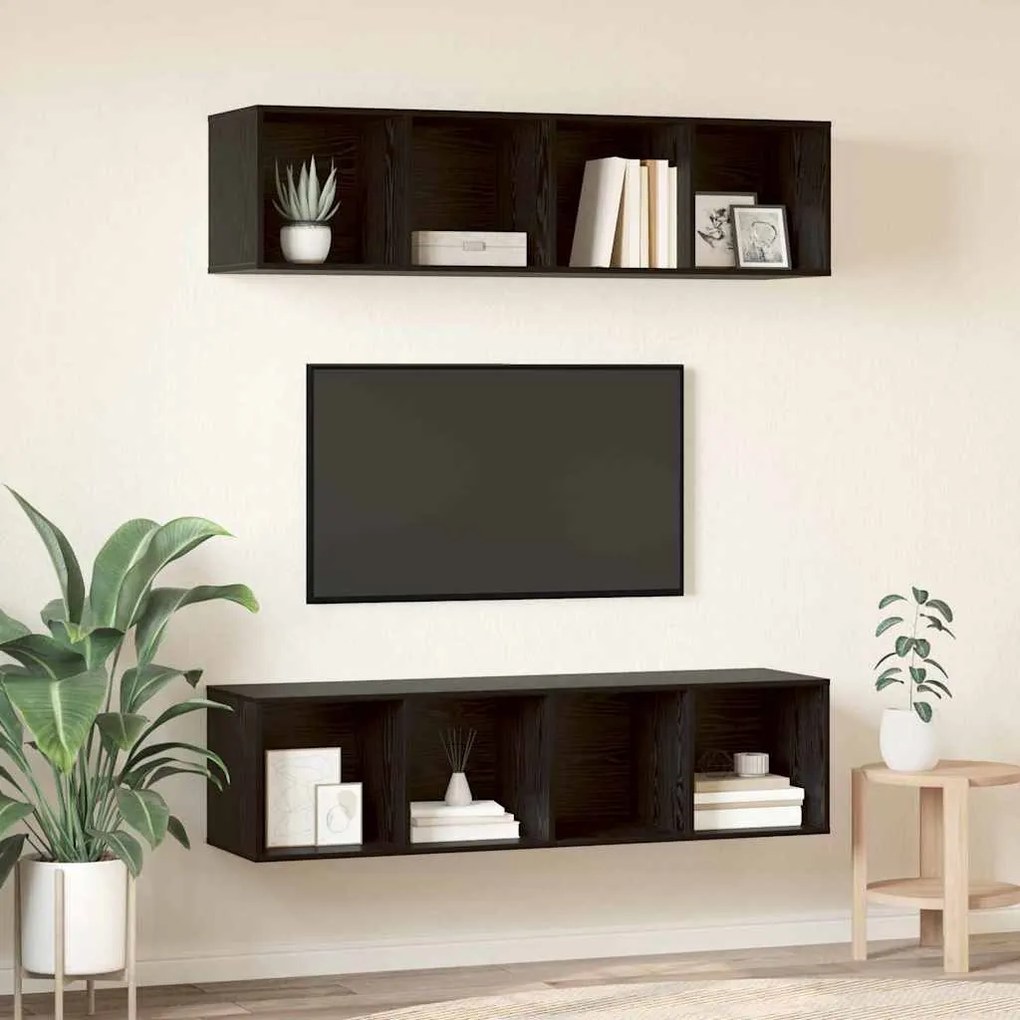 TV szekrény garnitúra 2 pcs Musta tammi 37 x 37 x 142.5 cm