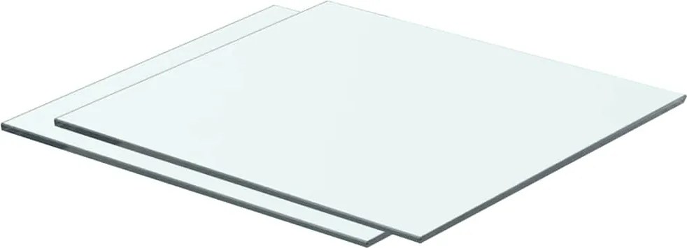 vidaXL 2 db átlátszó üveg paneles polc 40 x 30 cm
