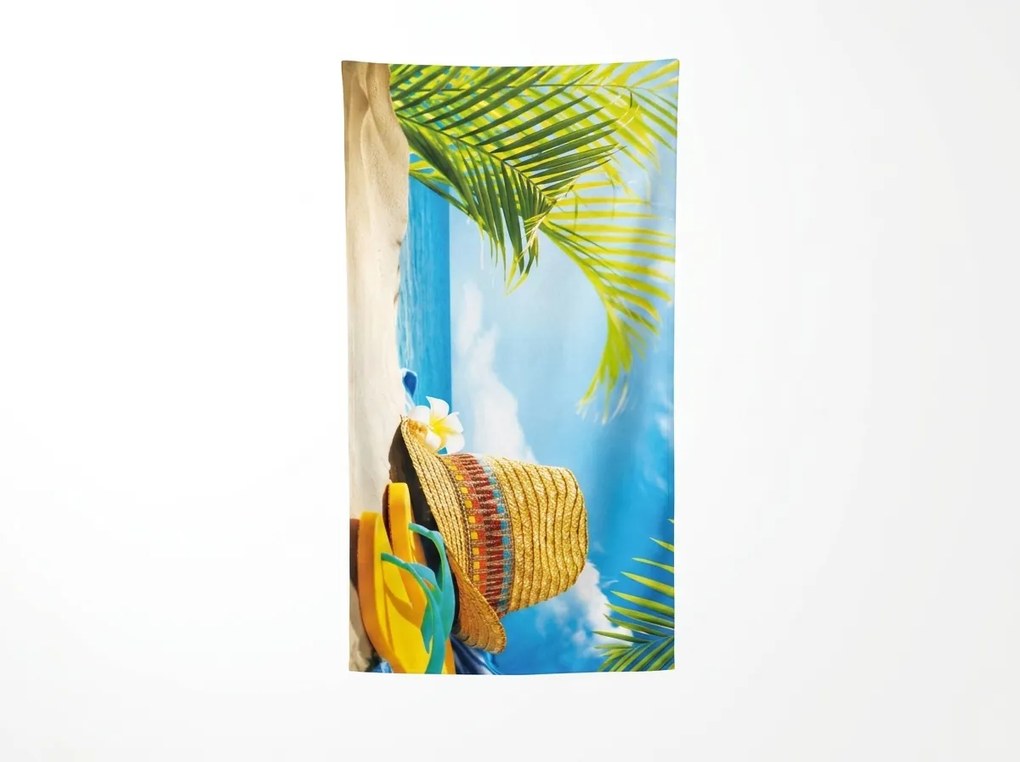 Gyorsan száradó XXL strandfürdőlepedő SANDORA színes 150 x 210 cm, 100% mikroszál