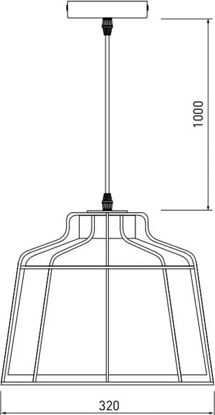 Lámpa Mennyezeti lámpatest GOA, 3550,AC220-240V,50/60Hz,1*E27,IP20,átmérő 32cm,egyes, szürke