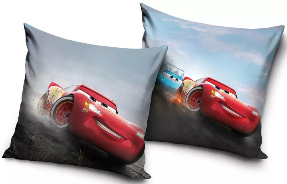 Disney Verdák Speed Zone párnahuzat 40x40 cm Velúr