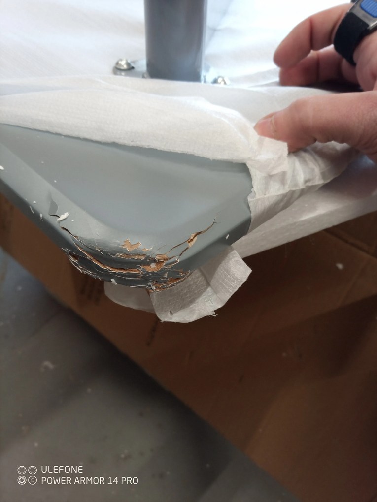 AKCIÓ Szürke étkezőasztal BERGEN 120x80 cm II. osztály