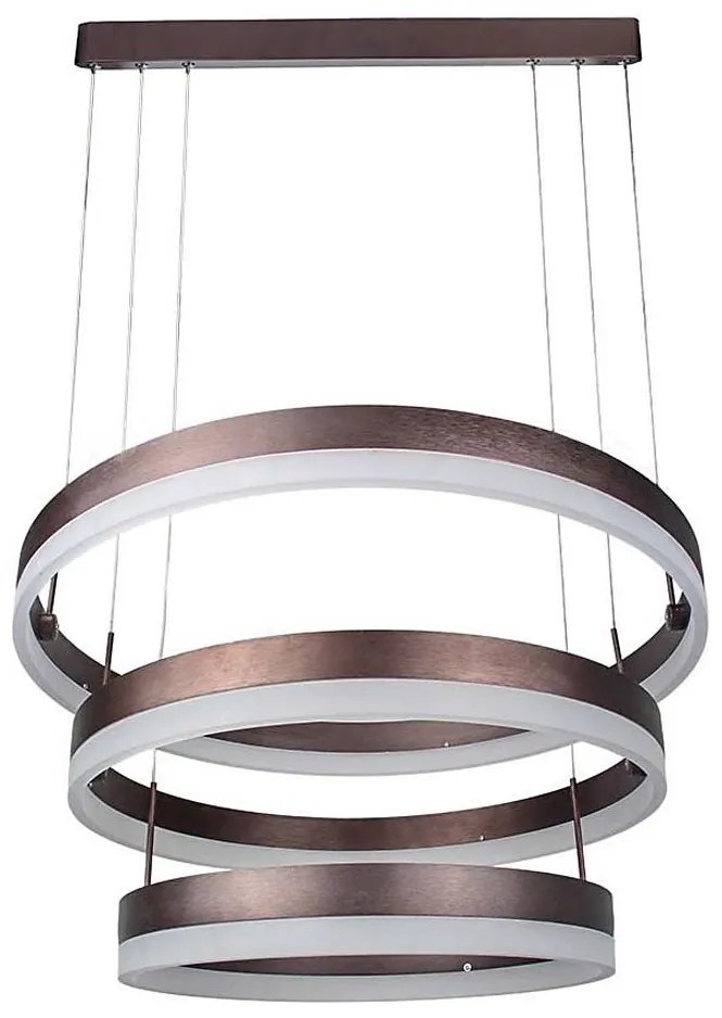 LED dimmelhető csillár zsinóron LED/86W/230V 3000K barna