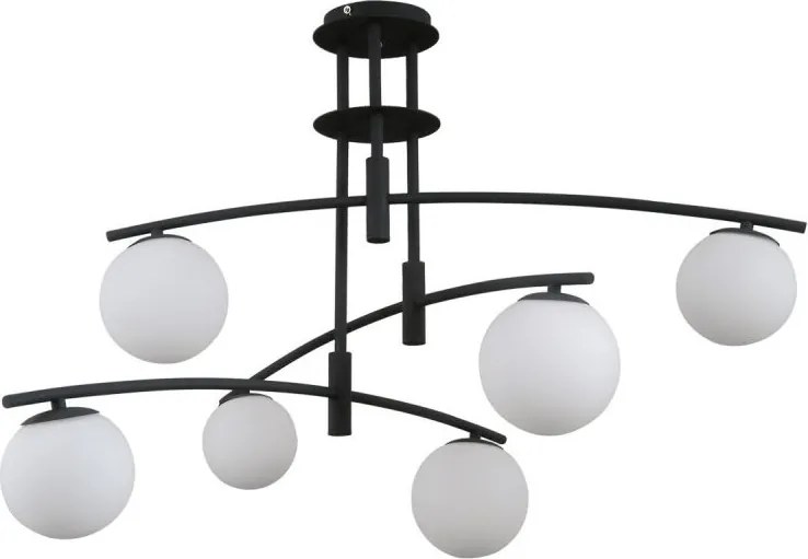 Italux glamour modern függeszték senai fehér fekete itxpnd-31322-6a-sb