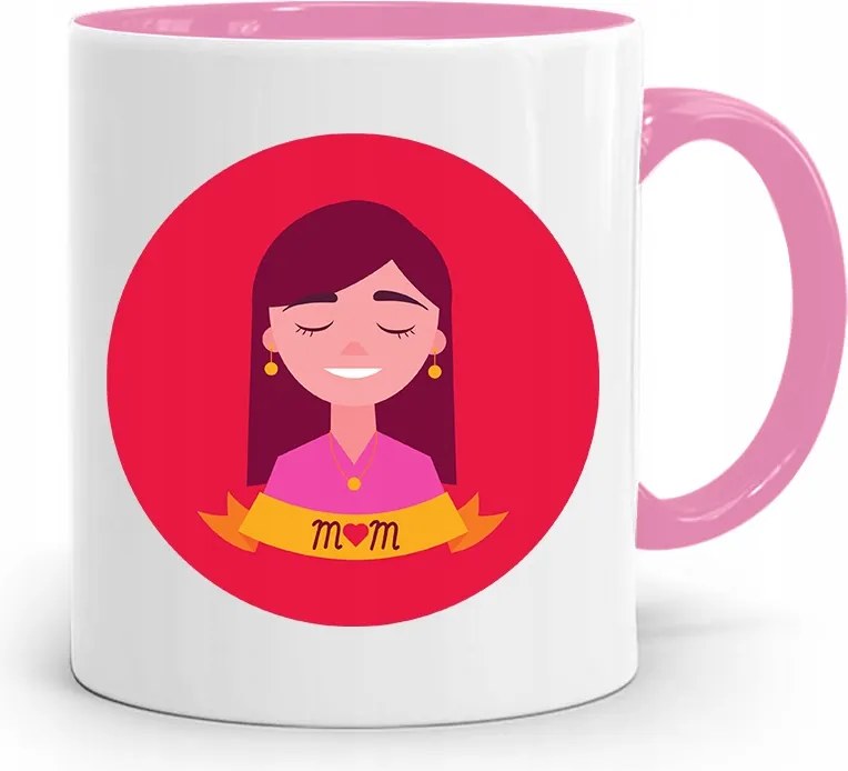 Rózsaszín Bögre Ajándék Anyukáknak Ajándék fényképes nyomattal