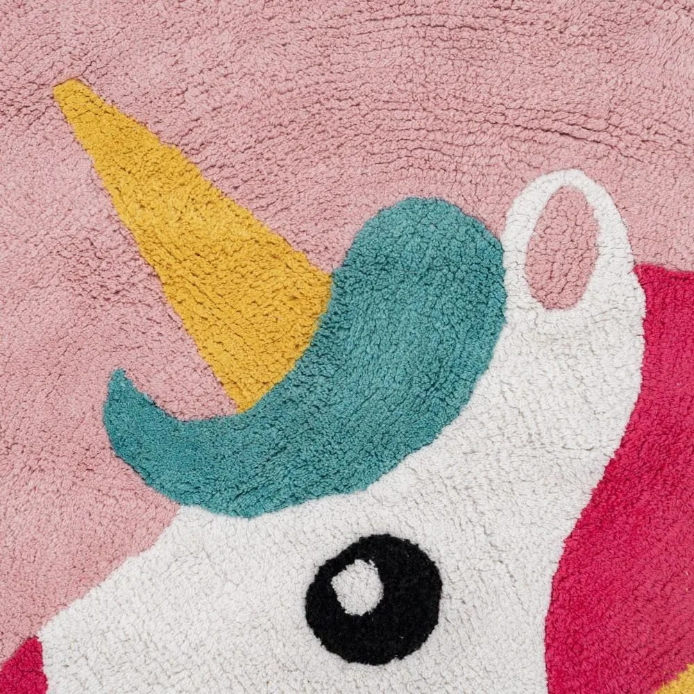 Pamut gyerek szőnyeg ø 100 cm Unicorn – Ixia