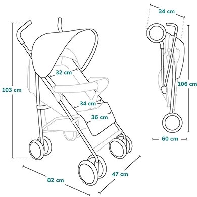 Lionelo - ELIA golfbabakocsi sötétszürke