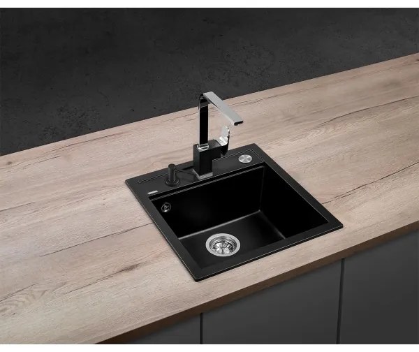 Concept DG00C50BC - CUBIS konyhai mosogató 49x51 cm gránit/fekete